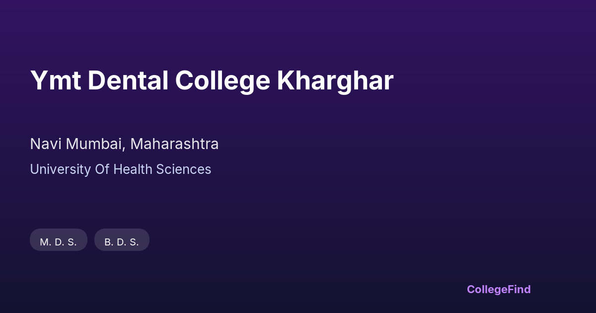 ymt dental college kharghar