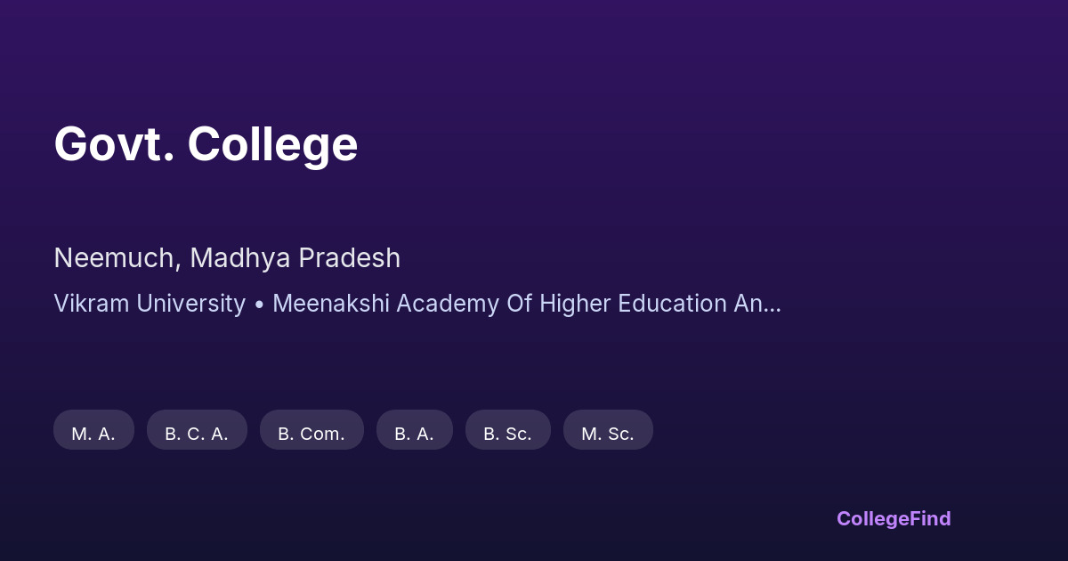 govt. college