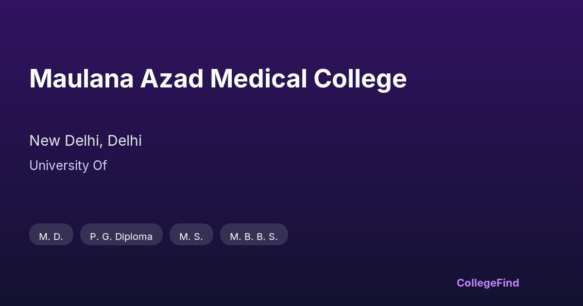 maulana azad medical college