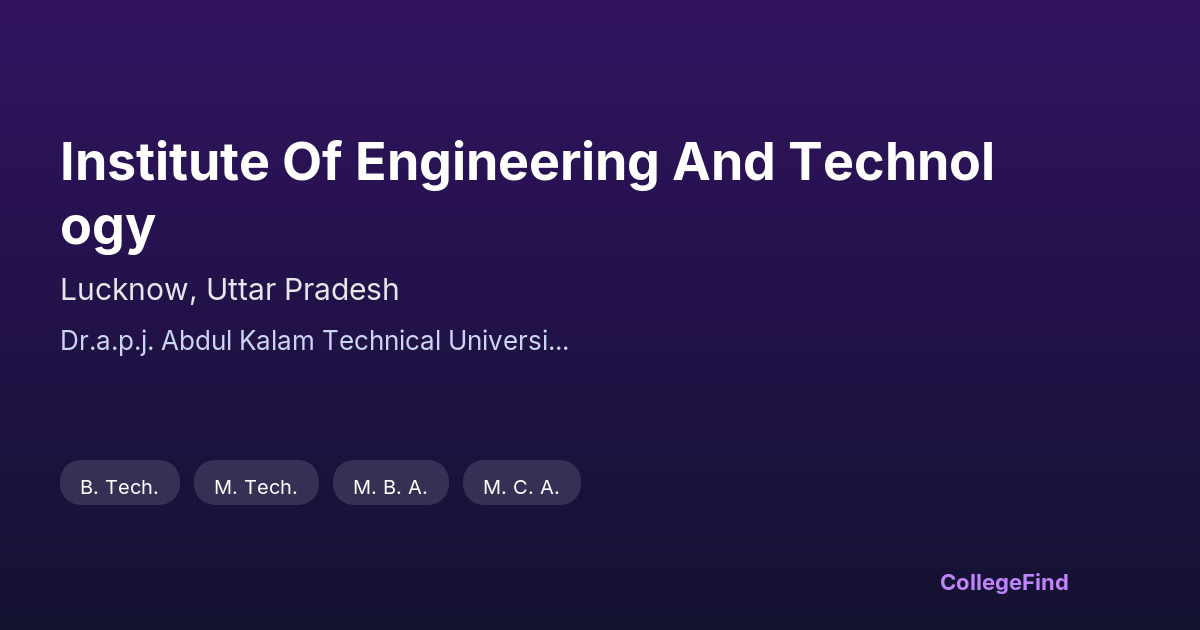 institute of engineering and technology