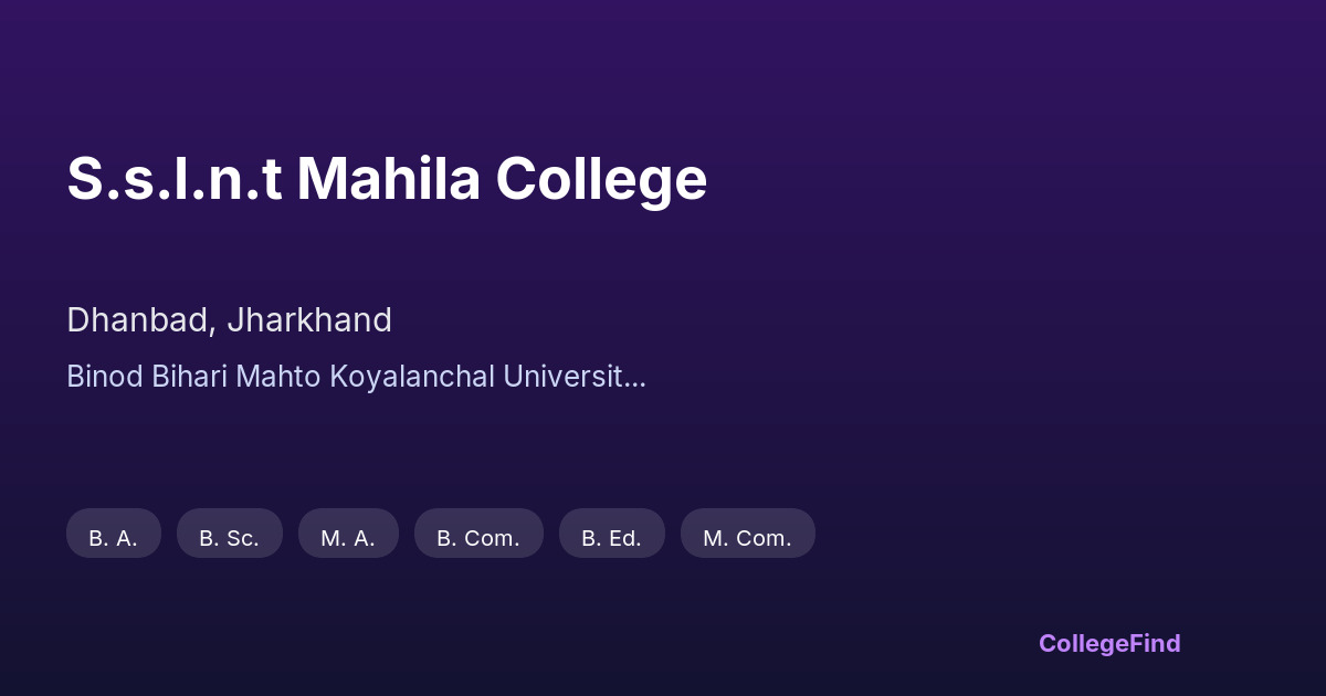 s.s.l.n.t mahila college