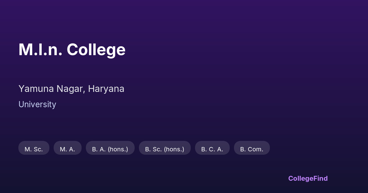m.l.n. college