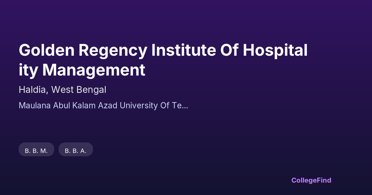golden regency institute of hospitality management