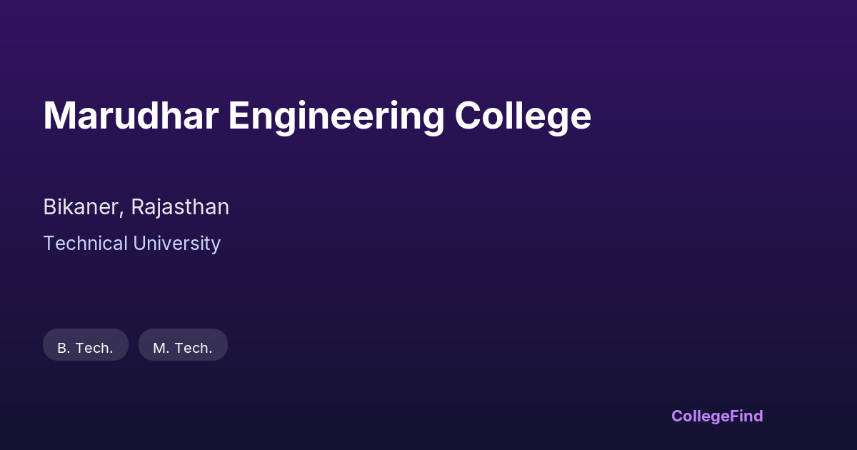 marudhar engineering college