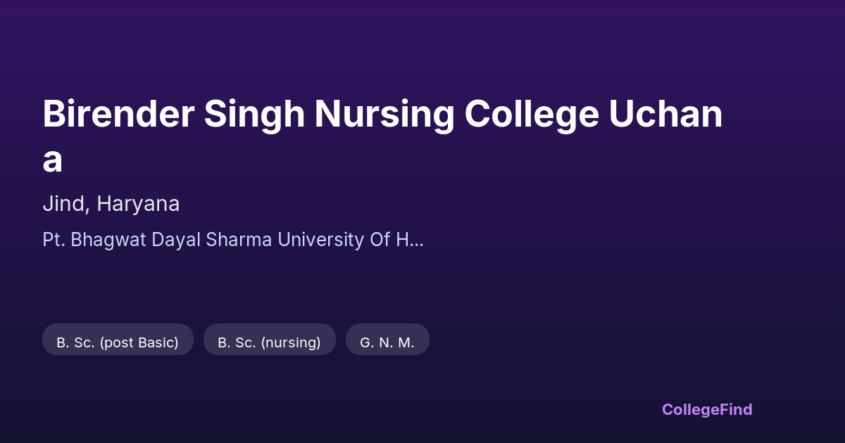 birender singh nursing college uchana