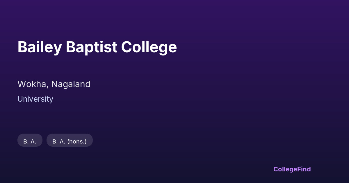 bailey baptist college