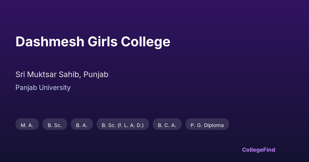 dashmesh girls college