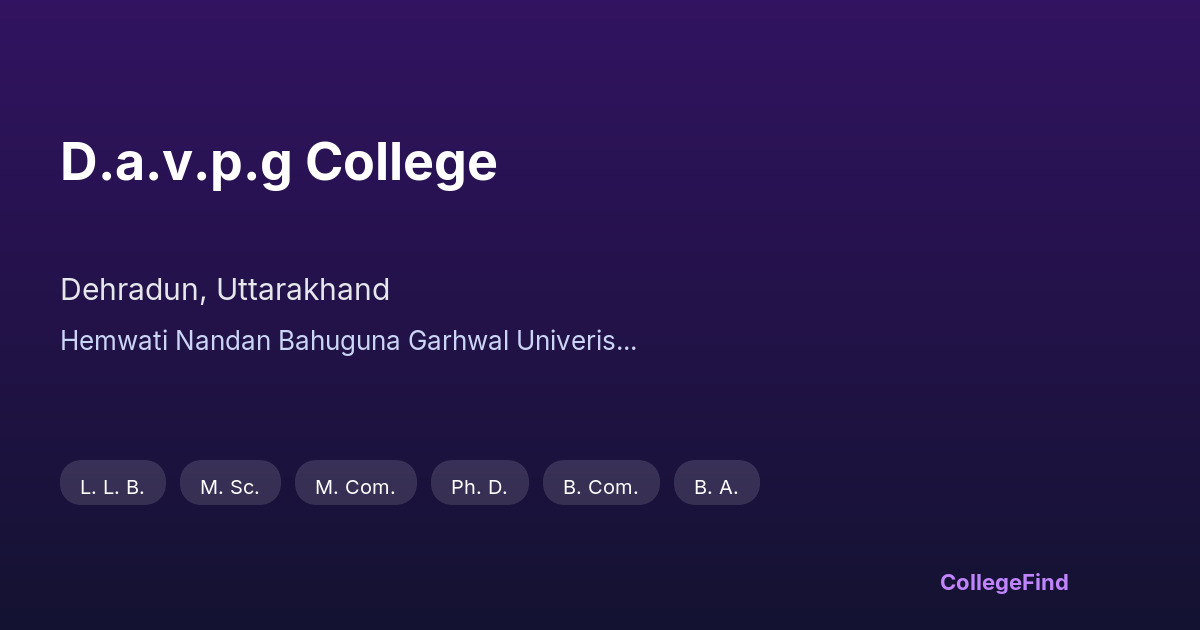 d.a.v.p.g college