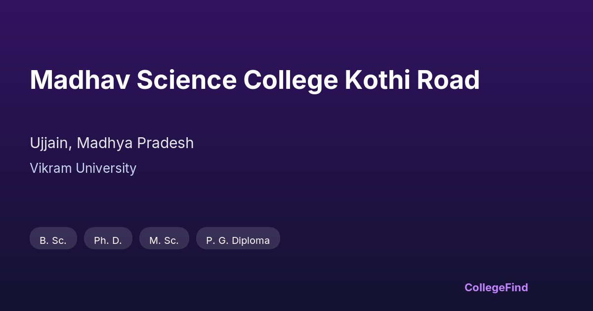 madhav science college kothi road