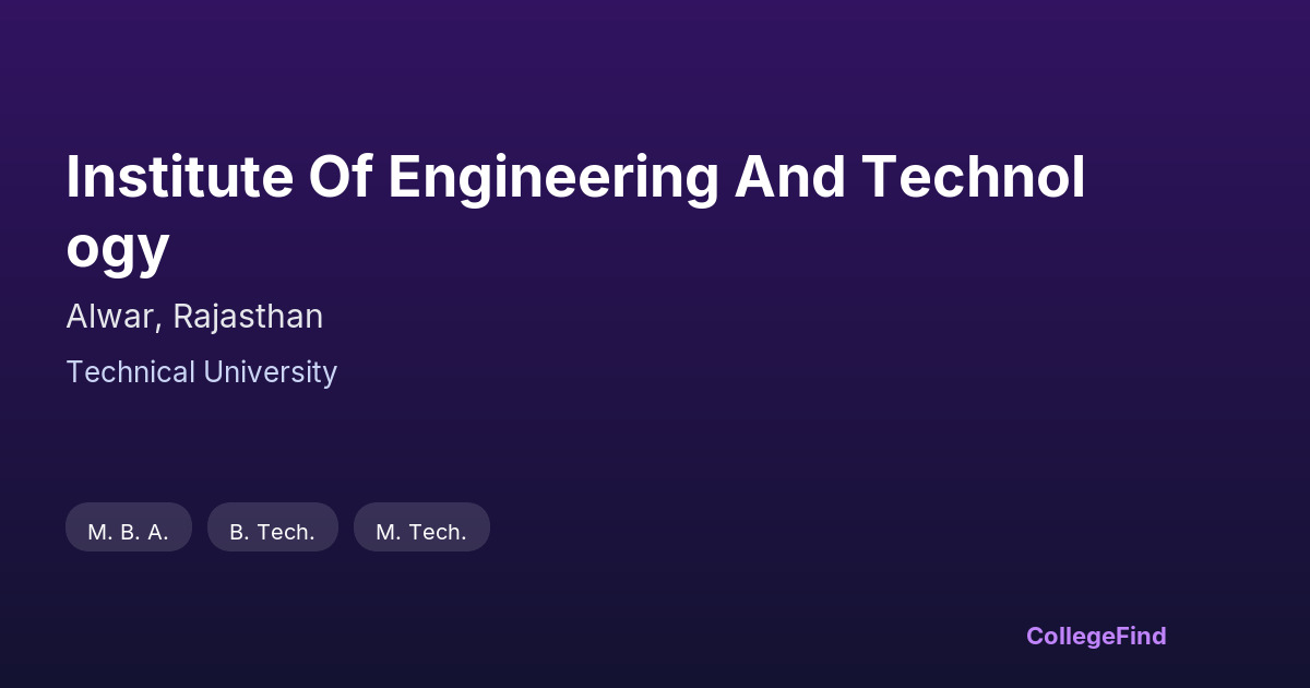 institute of engineering and technology