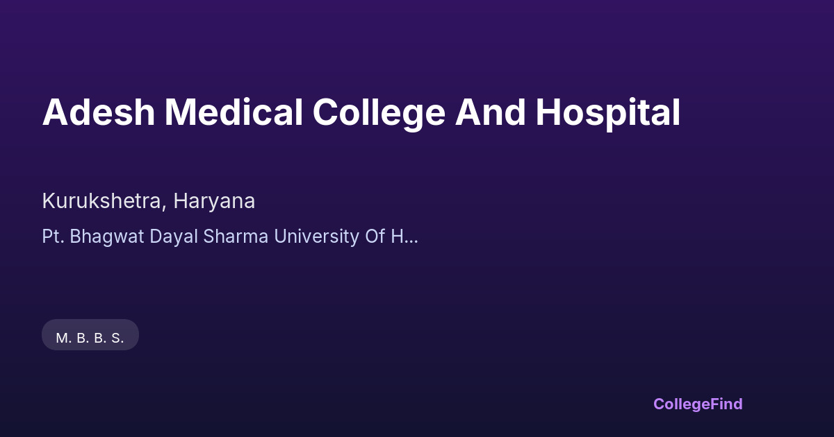 adesh medical college and hospital