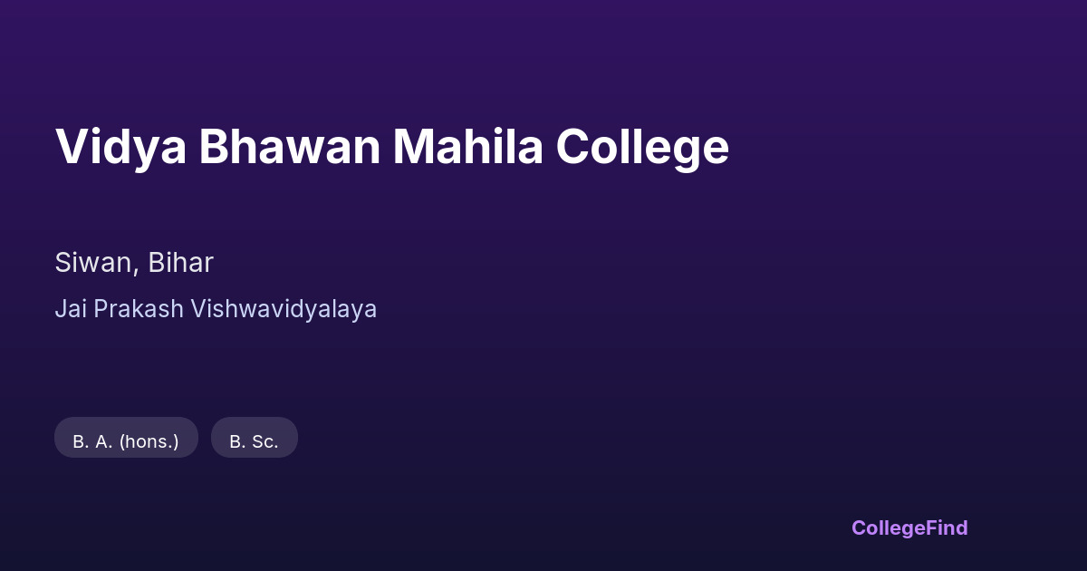 vidya bhawan mahila college