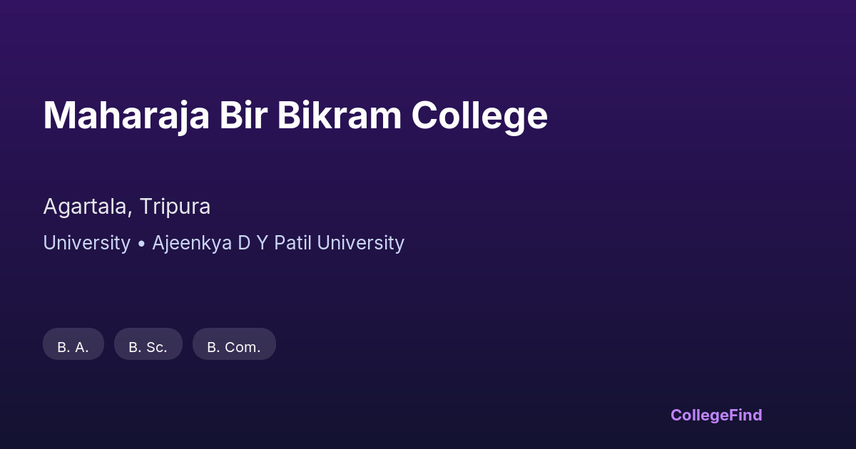 maharaja bir bikram college