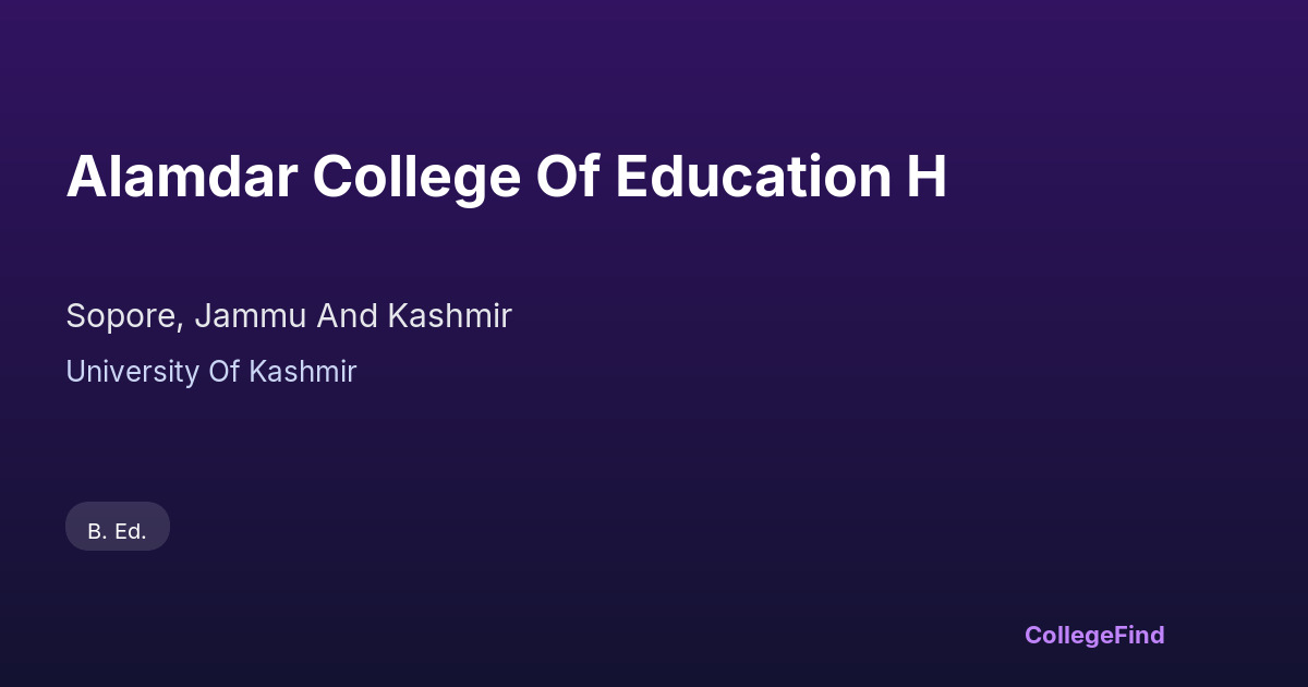 alamdar college of education h