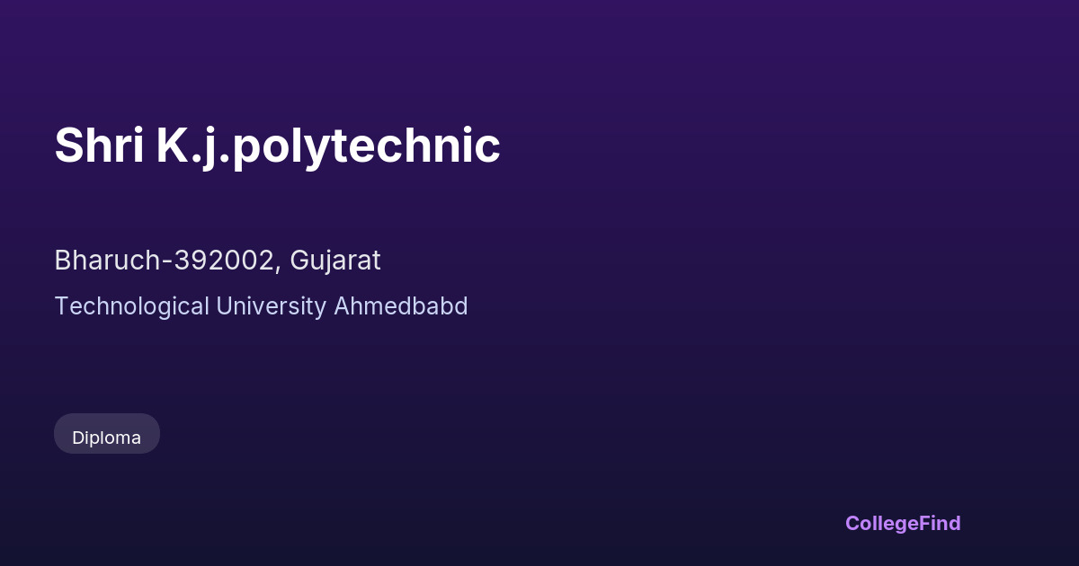 shri k.j.polytechnic