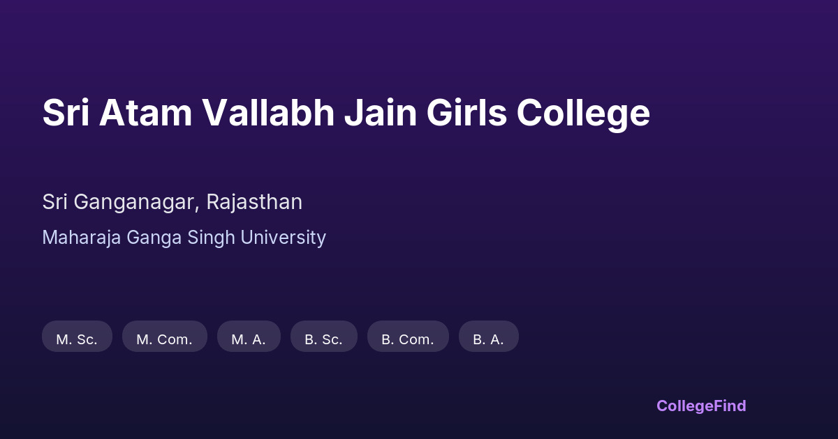 sri atam vallabh jain girls college