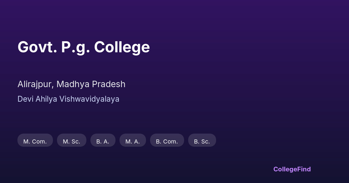 govt. p.g. college