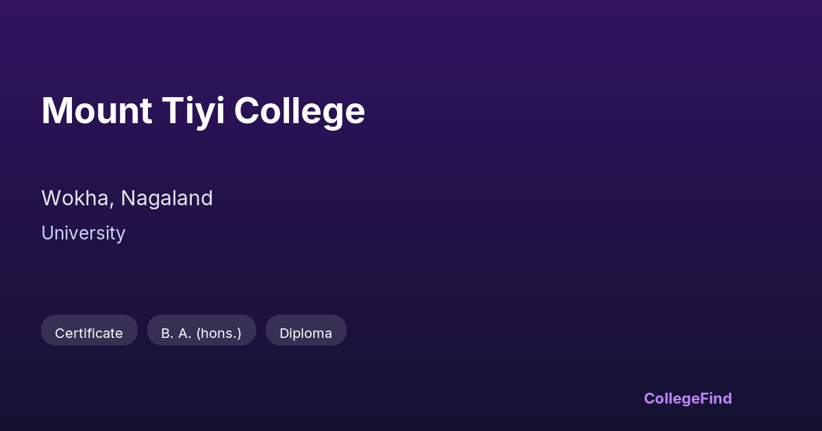 mount tiyi college
