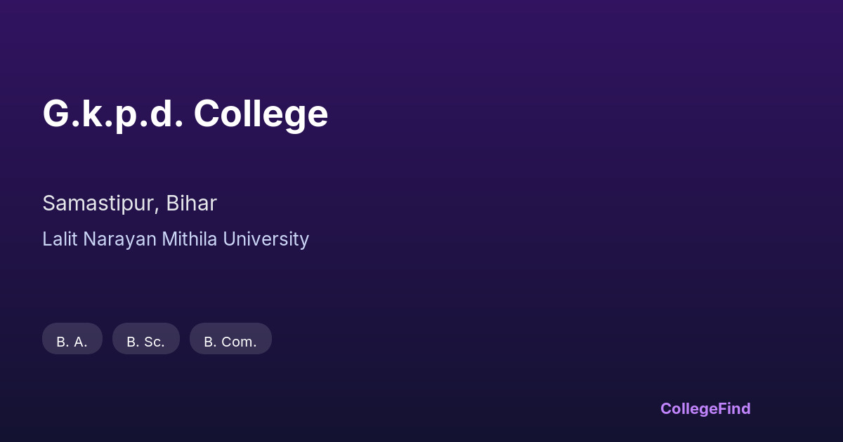 g.k.p.d. college
