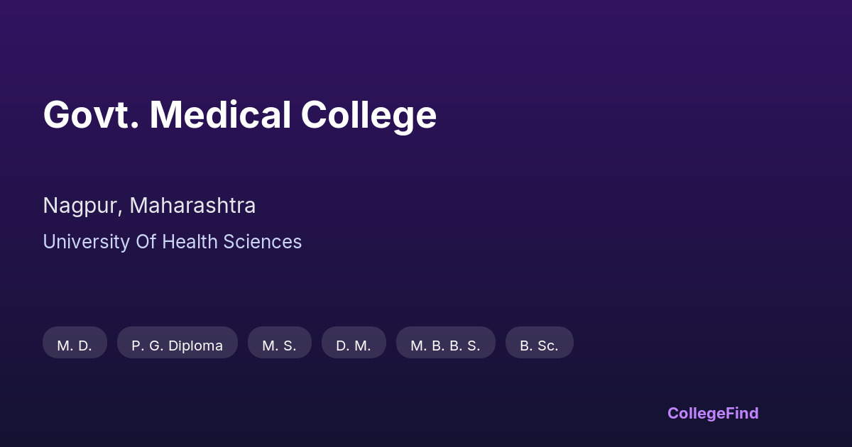 govt. medical college