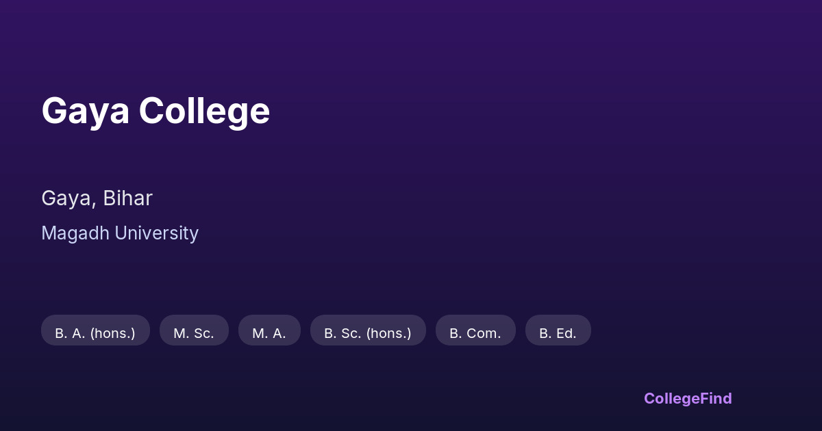 gaya college