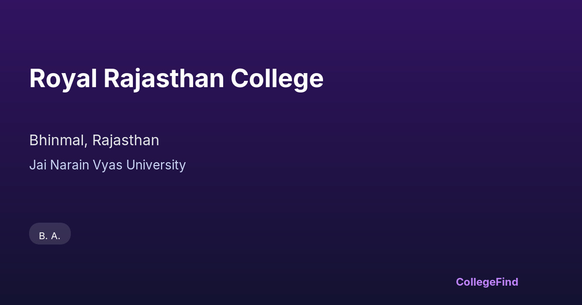 royal rajasthan college