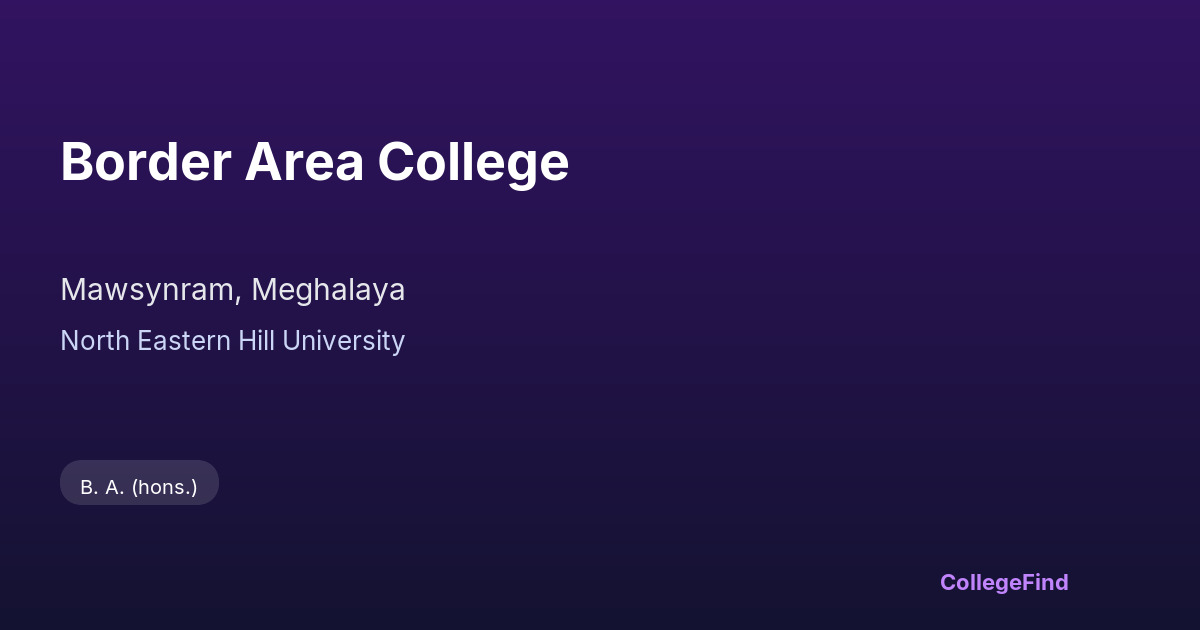 border area college