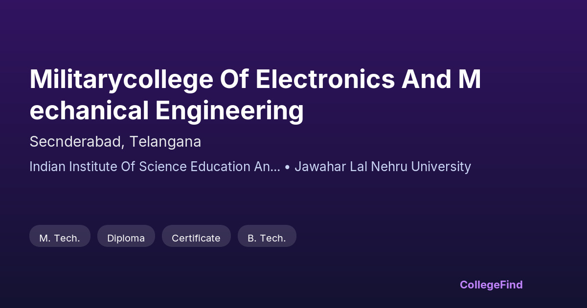 militarycollege of electronics and mechanical engineering