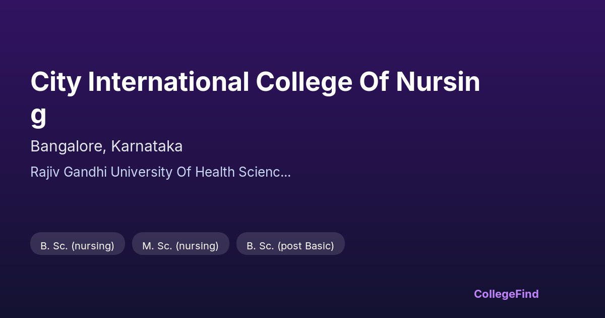 city international college of nursing