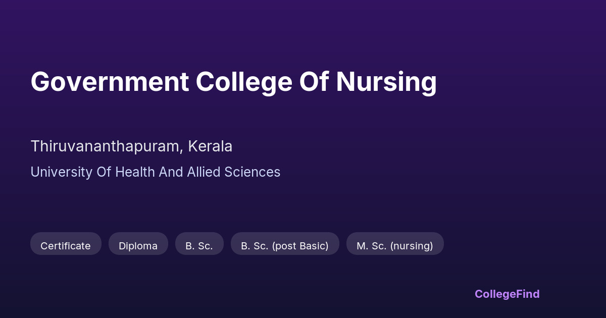 government college of nursing