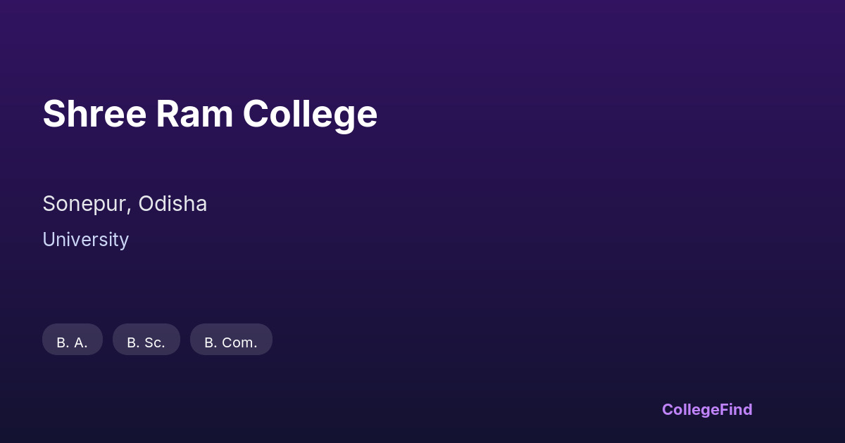 shree ram college