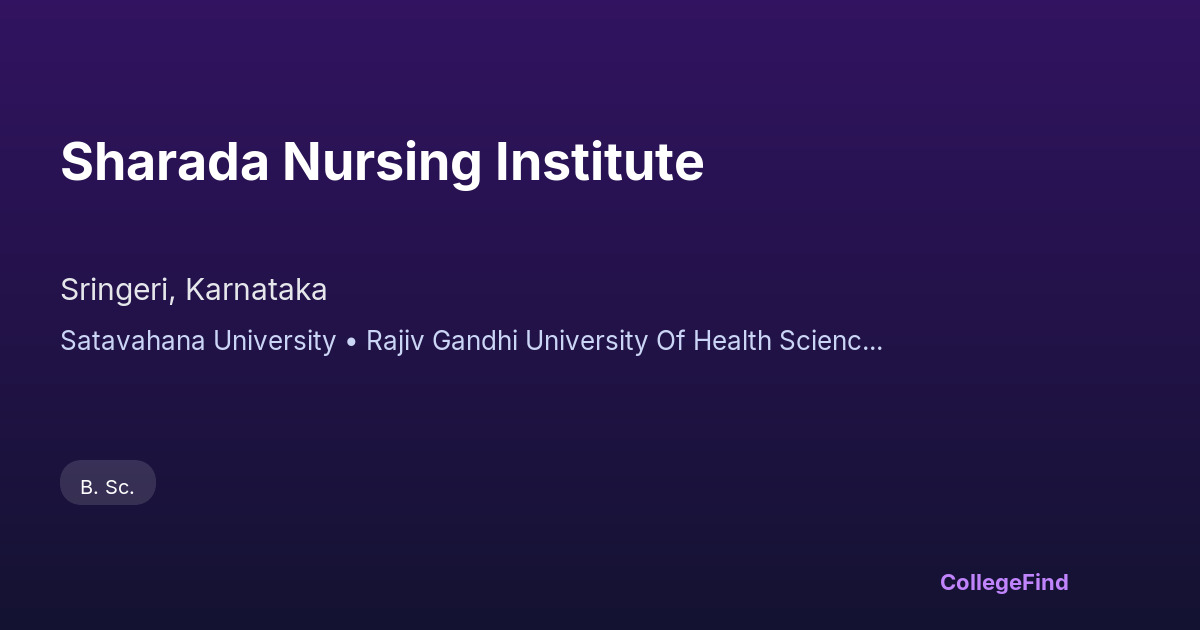 sharada nursing institute