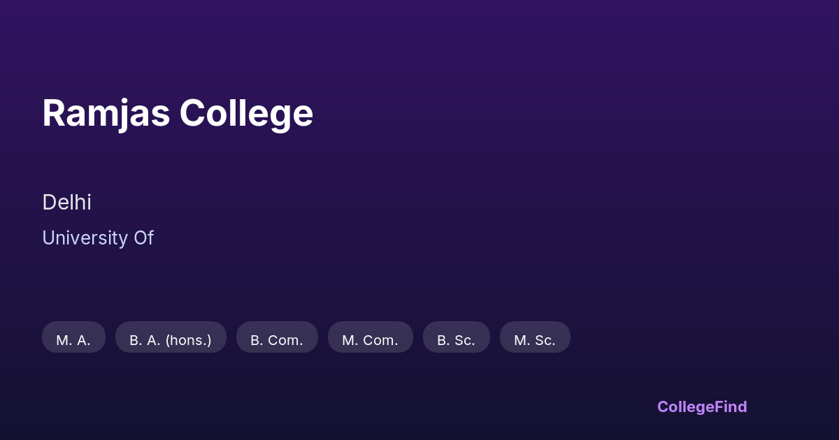 ramjas college