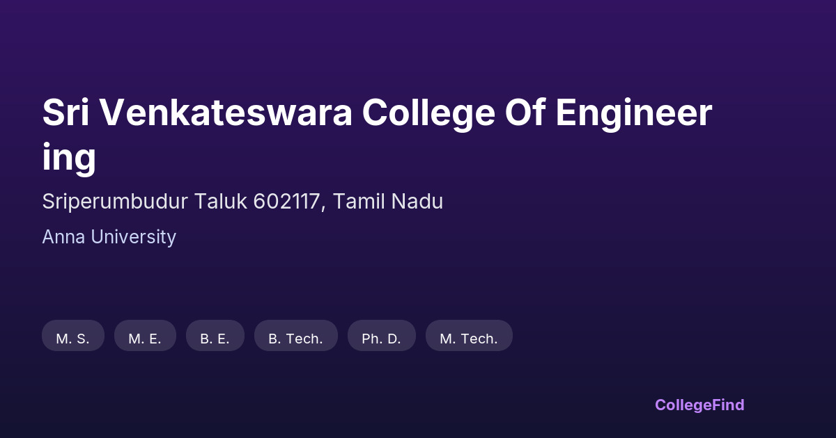sri venkateswara college of engineering