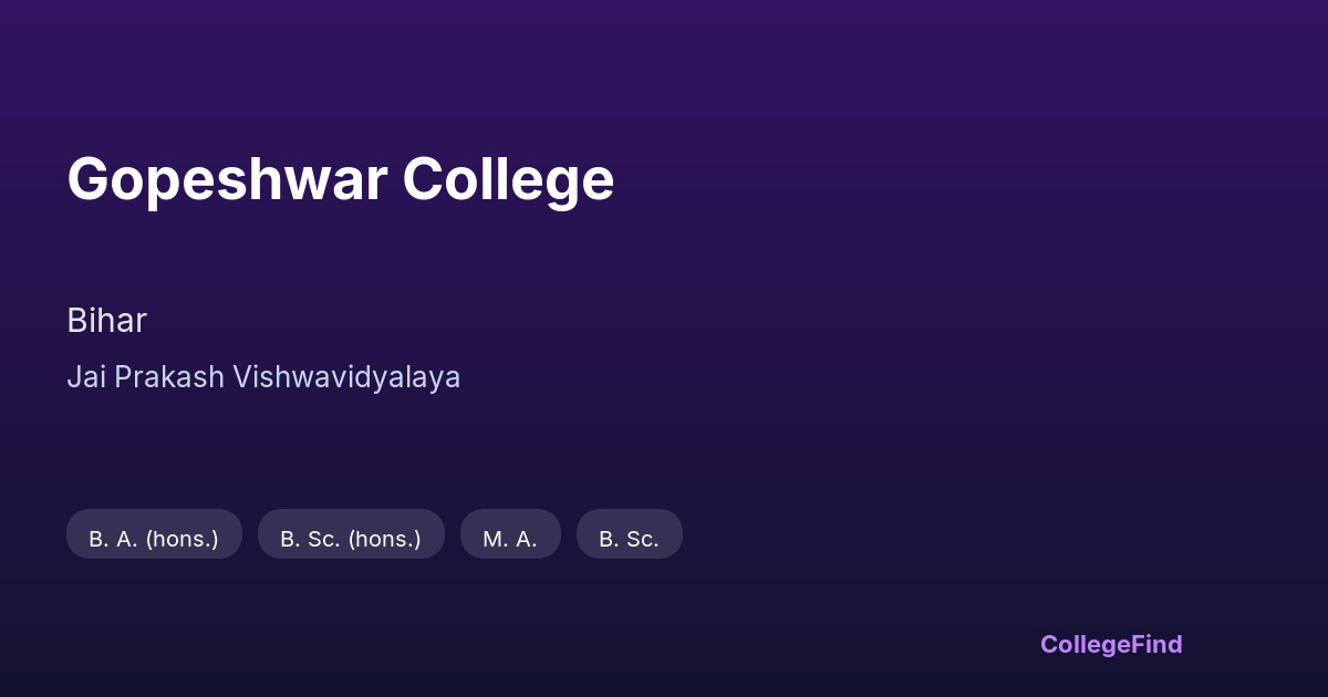 gopeshwar college