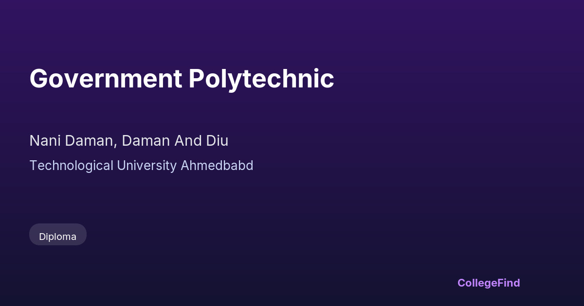 government polytechnic