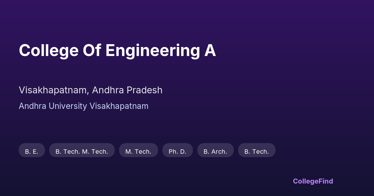 college of engineering a