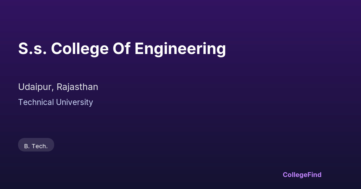 s.s. college of engineering