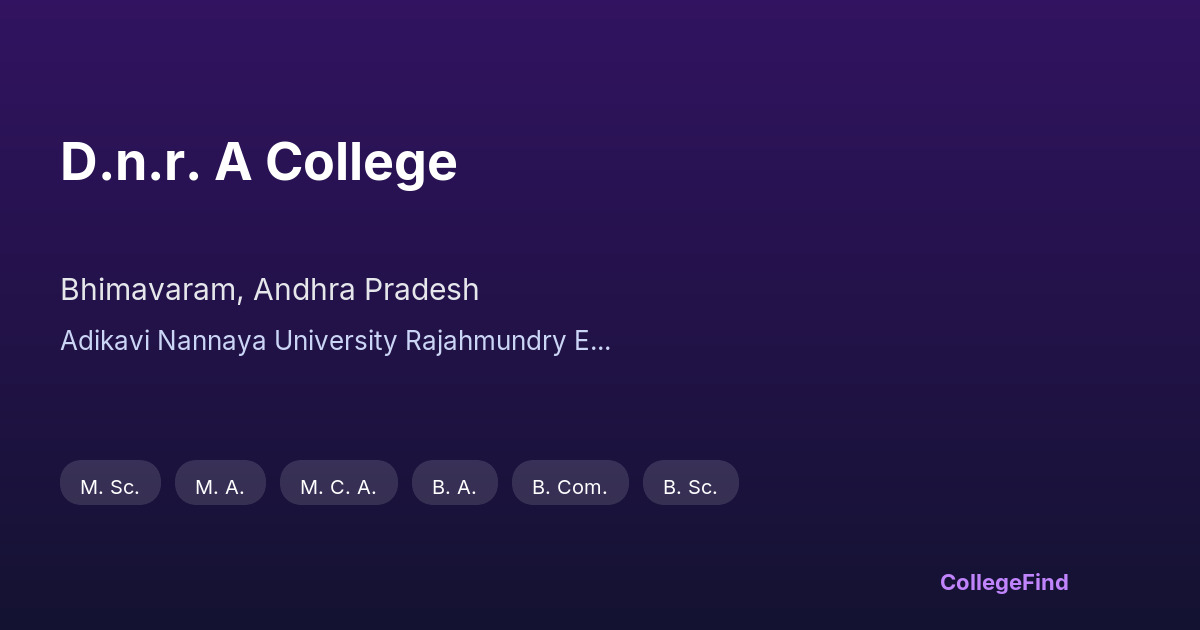 d.n.r. a college