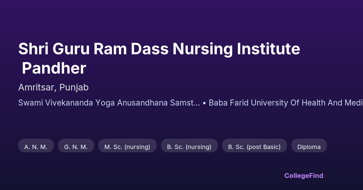 shri guru ram dass nursing institute pandher