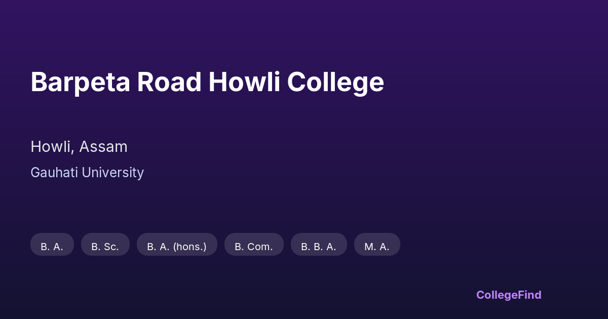 barpeta road howli college