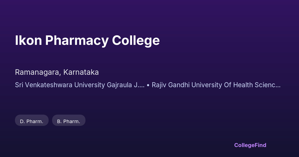 ikon pharmacy college