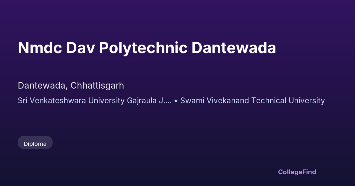 nmdc dav polytechnic dantewada