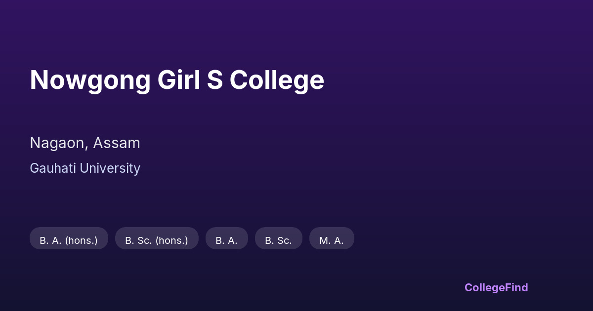 nowgong girl s college