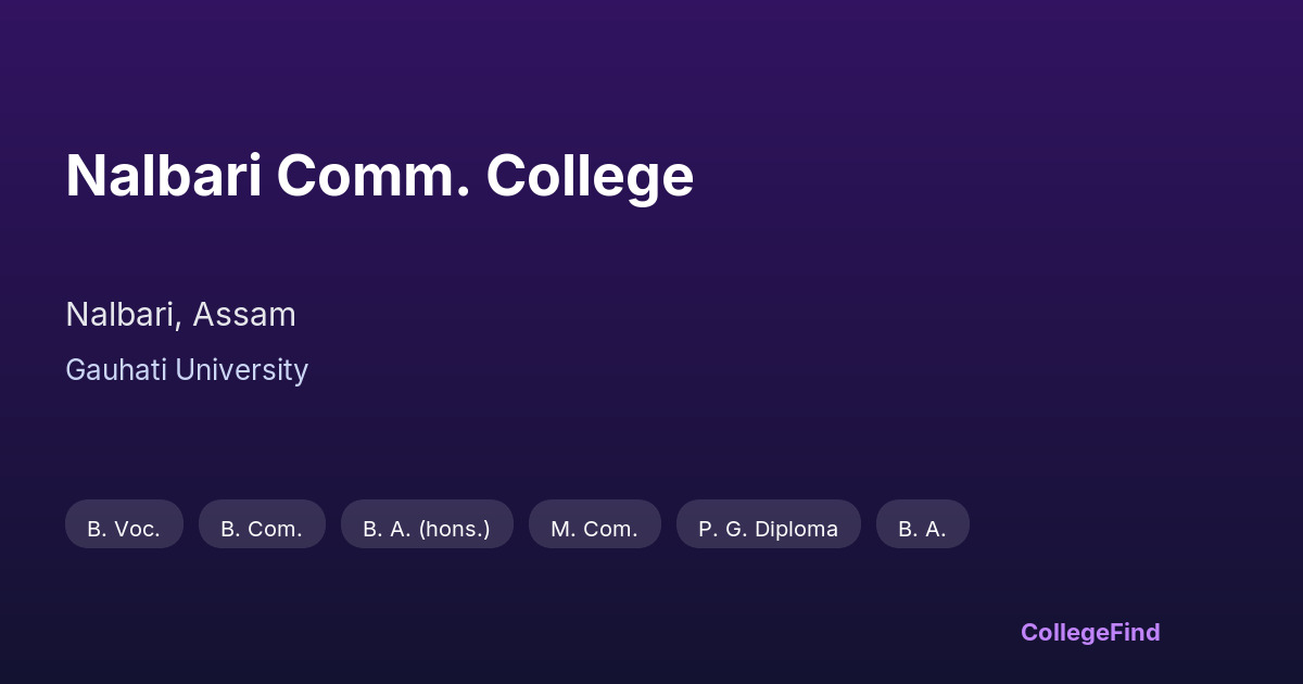 nalbari comm. college