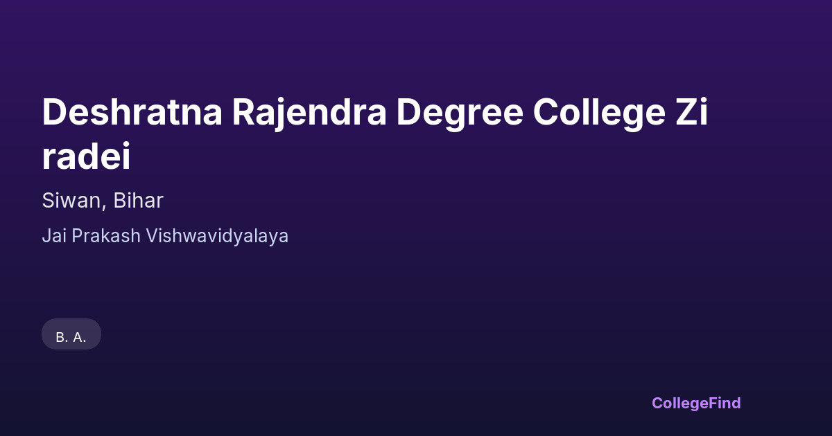 deshratna rajendra degree college ziradei
