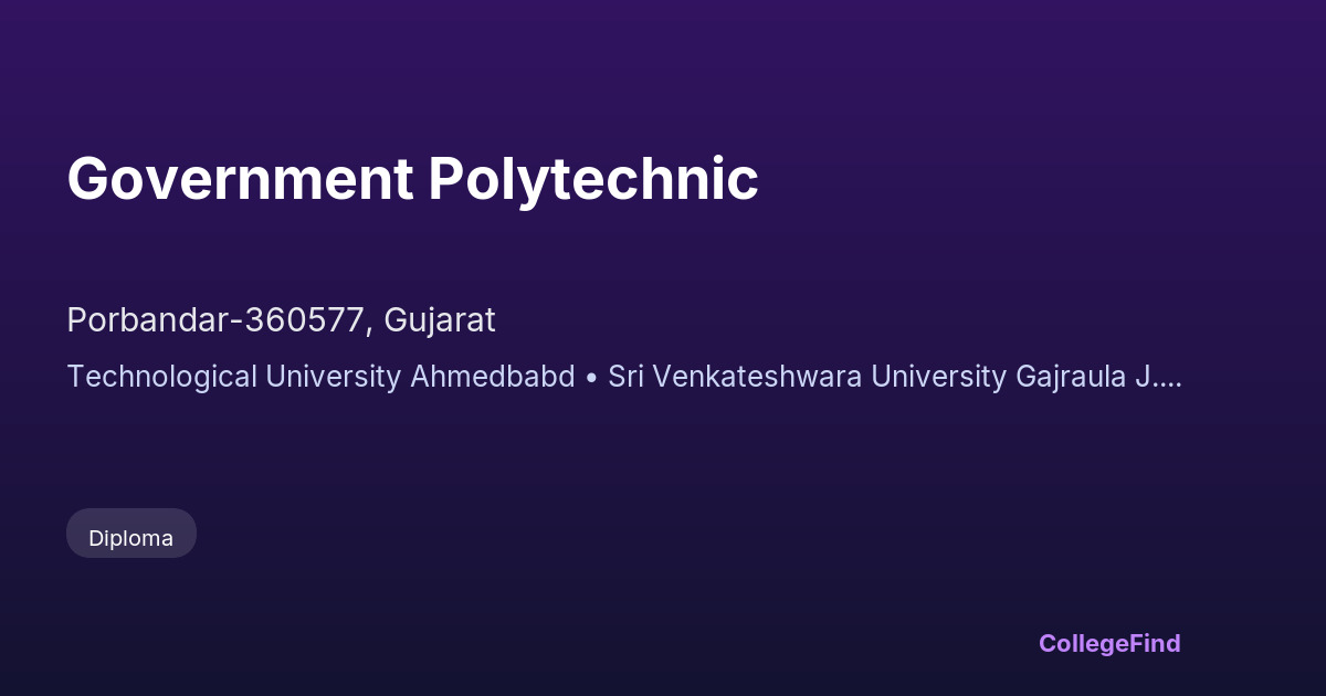 government polytechnic