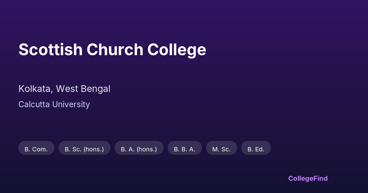 scottish church college