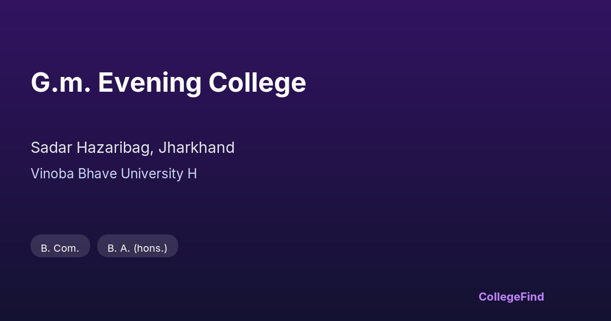 g.m. evening college