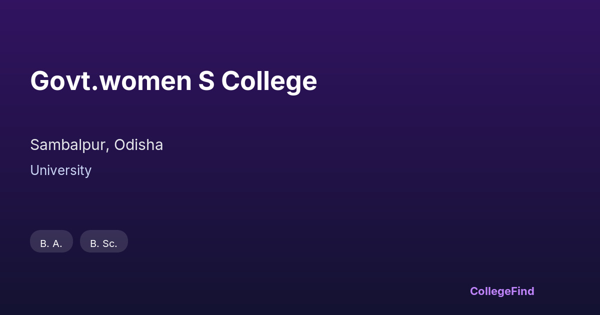 govt.women s college